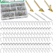 1206PCS Plastic Welding Kit with Storage Box, 0.6mm 0.8mm Hot Staples, Soldering