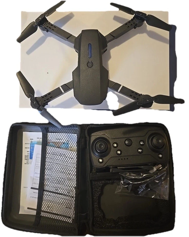 E88 Pro 4K Dual Camera Drone RC Fordable HD Wide Angle WIFI FPV Quadcopter BLACK - Image 3 of 4