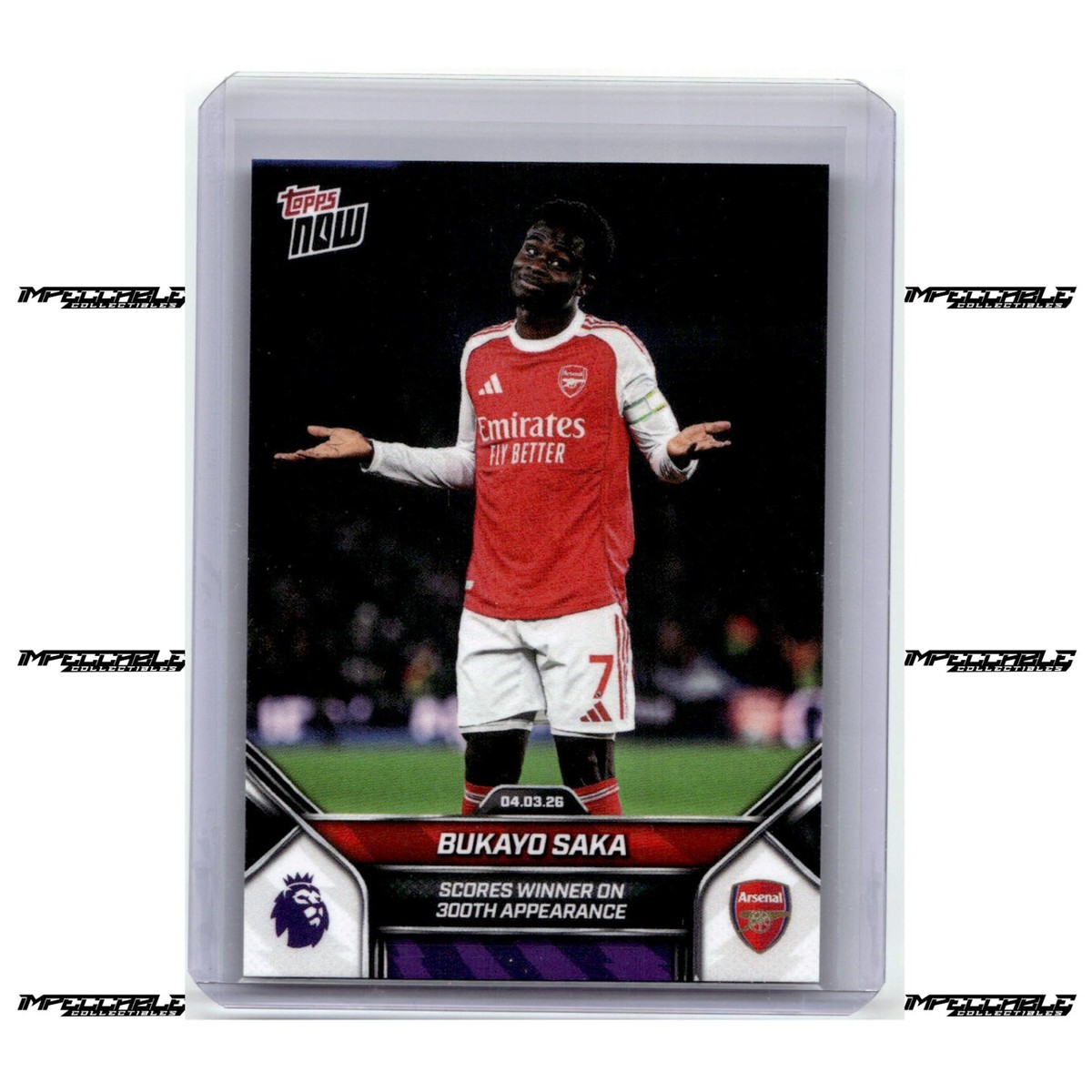 2025-26 Topps Now Premier League - #151 Bukayo Saka /1623 300th