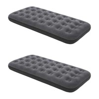 2Er Set GäStebett 191X99X22 Cm Luftbett Luftmatratze GäStematratze Velours Grau