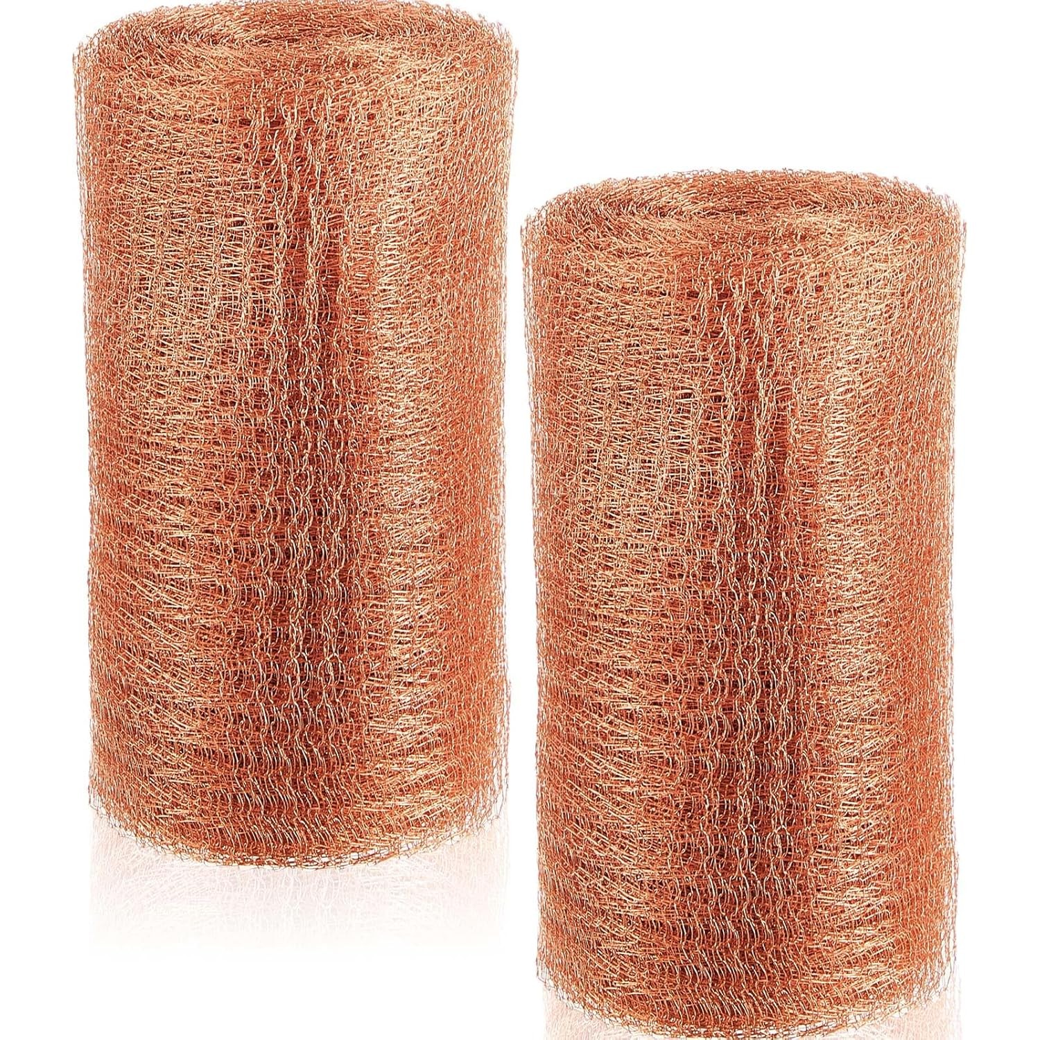Gisafai 5" x 200 ft Copper Mesh Rodent Control Copper Wool for Slugs Rustproof