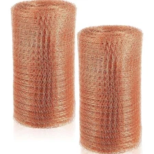Gisafai 5" x 200 ft Copper Mesh Rodent Control Copper Wool for Slugs Rustproof
