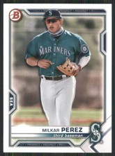 2021 Bowman Draft #BD-117 Milkar Perez Seattle Mariners 3622