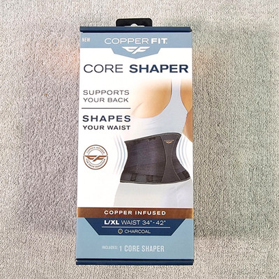 Copper Fit Core Shaper *Supports Your Back & Waist* Sz  L/XL 34  to 42'' Charcoal
