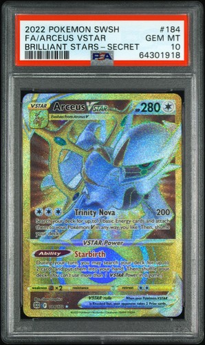 Fa/Arceus Vstar Brilliant Stars-Secret 184 Pokemon Sword & Shield Brilliant Star