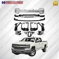 For 2016-2019 Silverado 1500 Front Bumper Face Bar Bracket Set W Skid Plate