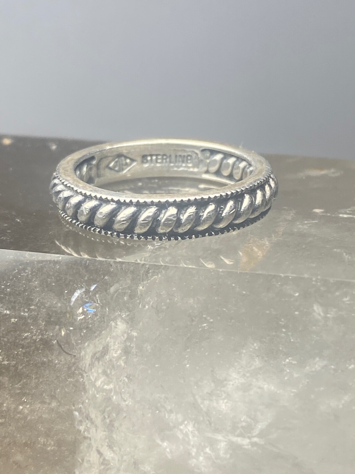 Judith Jack ring Size 6 stacker twisted rope  ban… - image 3