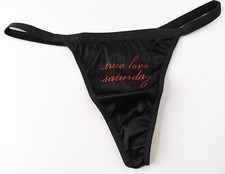 1 NEW Victoria's Secret VINTAGE Y2K Stretch Satin V-String Thong Panties MEDIUM