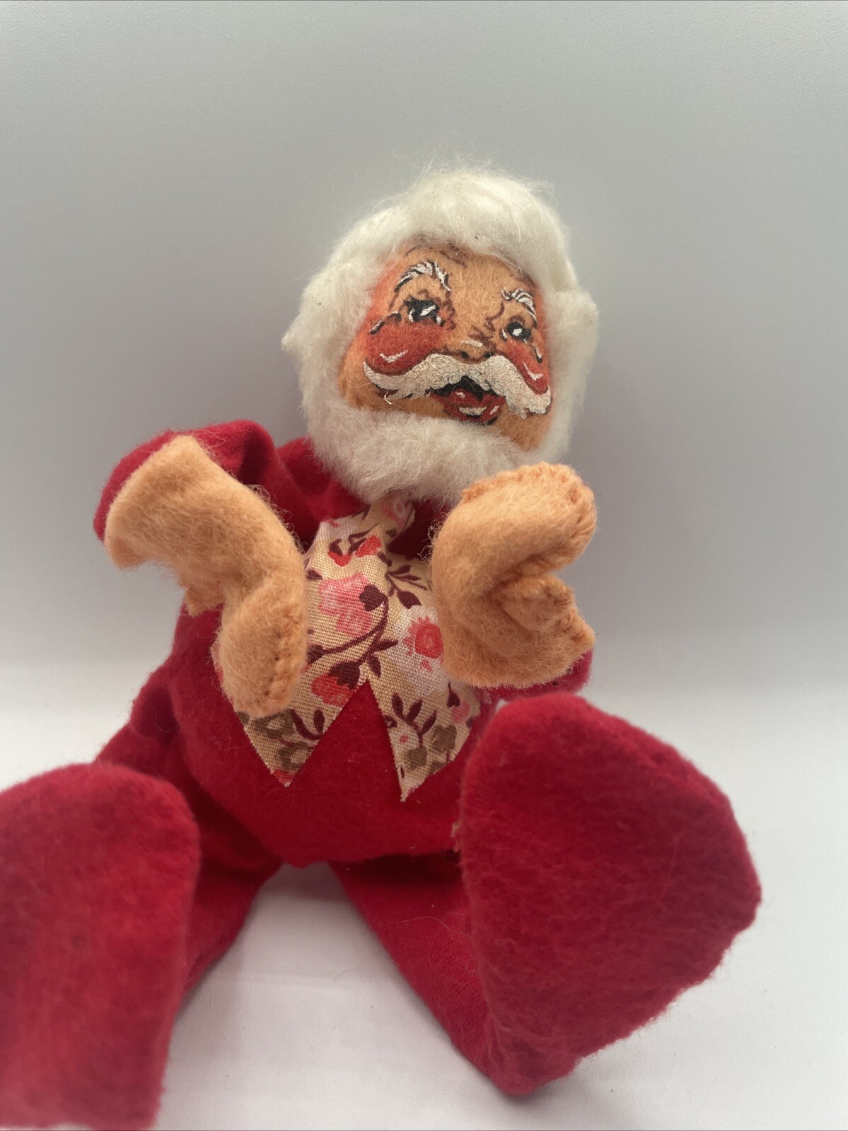 Annalee Mobilitee Dolls 1971 Santa Claus Posable Shelf Sitter USA Christmas