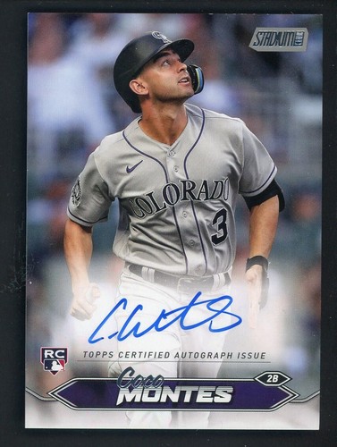 2024 Topps Stadium Coco Montes Rockies RC Rookie ON CARD AUTO