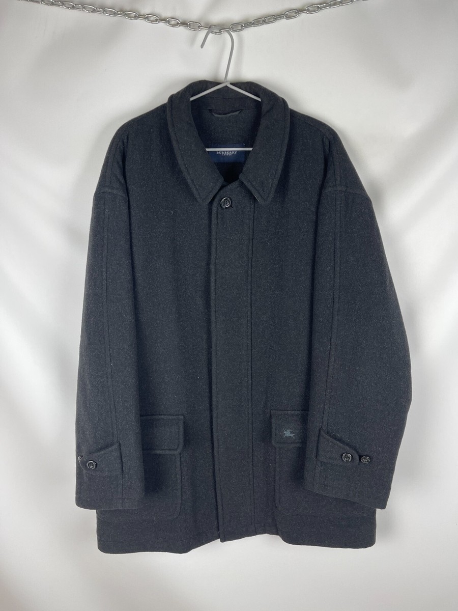 Burberry London wool nova check vintage dark grey coat | eBay Burberry London wool nova check vintage dark grey coat | eBay