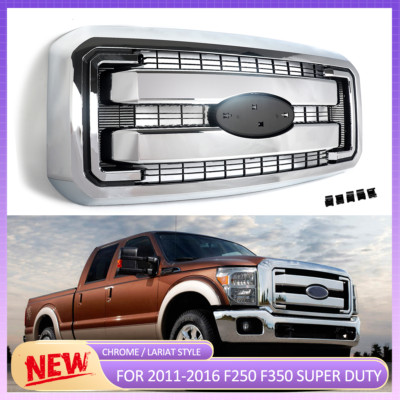 Chrome Grille For 2011-2016 Ford F250 F350 F450 Super Duty Front Grill Assembly