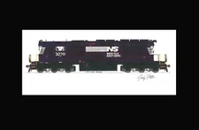 Norfolk Southern SD40-2 #3270 11"x17" Matted Print Andy Fletcher signed