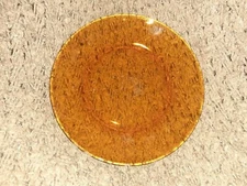 Vintage DURALEX-Vereco France Amber Glass Bread Plate 7 3/8" Diameter-Excellent