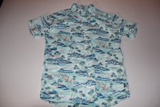 Izod Saltwater Men's Hawaiian Short Sleeve Button Up Shirt Large