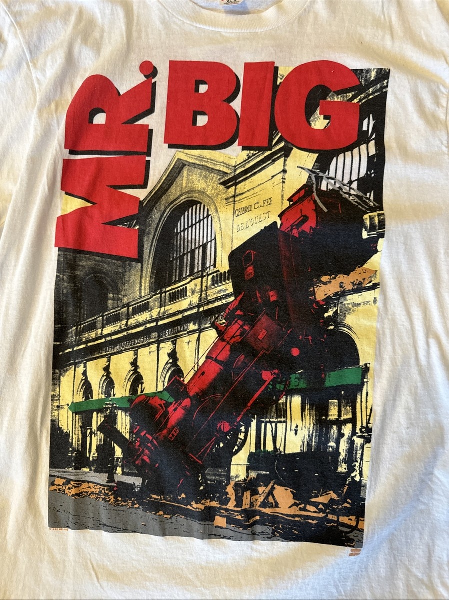 90s MR BIG Tシャツ　lean into it tour 1992 Vintage 1992 Mr. Big Shirt Lean Into It Tour White XL | eBay