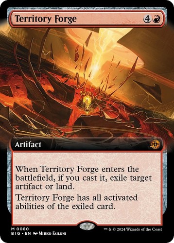 mtg forge card art 1x Territory Forge ~ Extended Art NM-Mint, English Outlaws of Thunder  Junction: