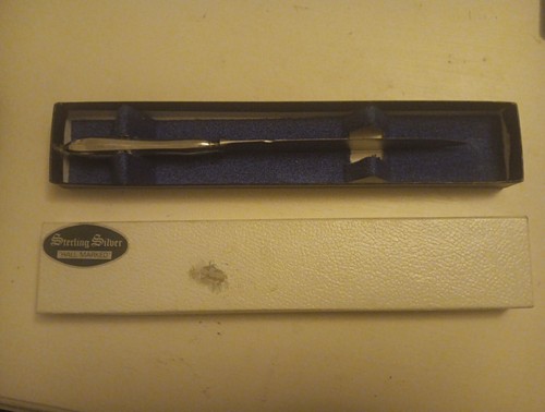 Antique Sheffield 1921 Sterling Silver Handled Letter Opener John Sanderson & So - Picture 9 of 9