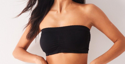 FASHION FORMS BASIC BANDEAU GEPOLSTERTER BH - ABNEHMBARE TRÄGER - SCHWARZ UK 8 B14