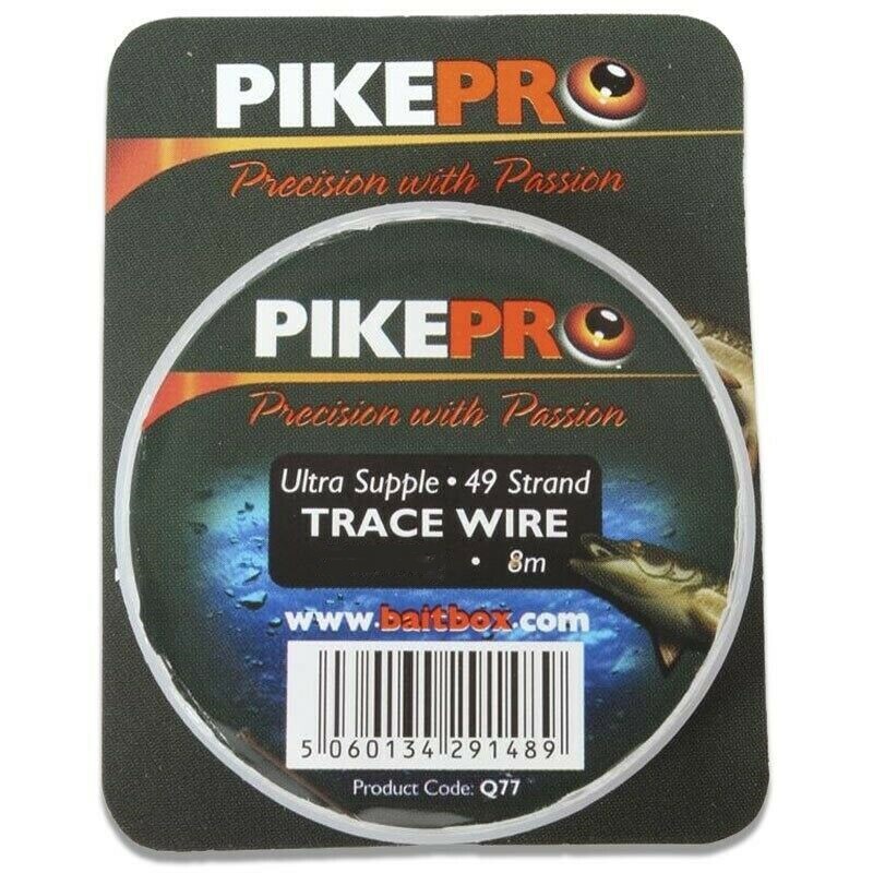 PikePro 49 Strand Trace Wire 40lb 8m Predator Fishing Terminal Tackle