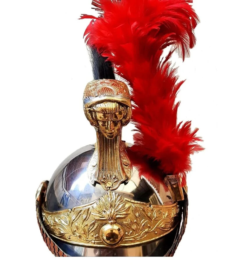 Antique French Napoleon Brass Helmet Pickelhaube Napoleon Hat for