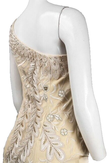 white christmas dresses 1980s Silk Beaded Jacket/Mini-Dress - M