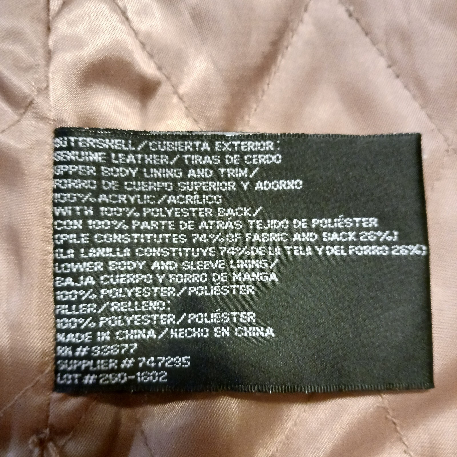 Vintage St John's Bay Women's Tan Leather Sherpa Winter Coat image 6