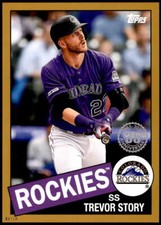 Trevor Story 2020 Topps 1985 35th Anniversary Series 2 5x7 Gold #85TB-16 8/10 Ro
