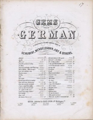 From The Alps the Horn Resounding, re-issued in Gems from the German