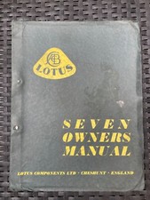 Lotus Seven Owner's Manual 1964 (original , pas une copie)