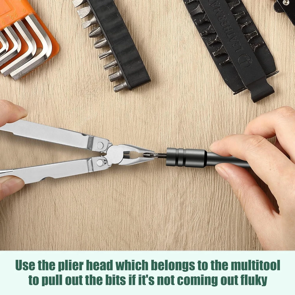 Multi Tool Bit Driver Extender 1/4 Bit Compatible W/ Leatherman/Surge/Wave Plus