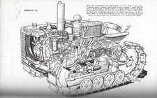 Pair of Bristols Sectioned Line Drawing of vintage tractors