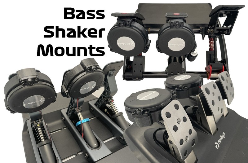 Dayton TT25 Bass Shaker Mounts for Sim Pedals Logitech Fanatec Buttkicker Simhub