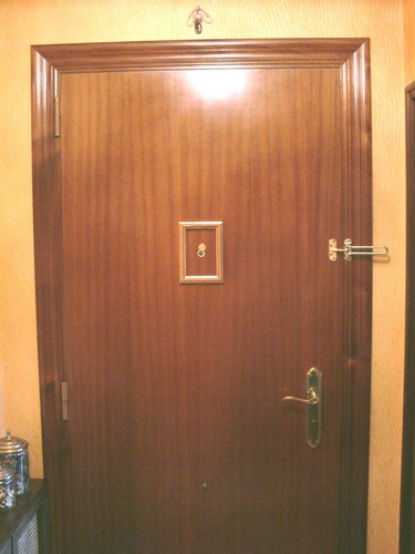 (36482) MARCO PARA MIRILLA DE PUERTA ADHESIVA MADERA CORDON NARANJA MARRON MEDIA - Imagen 5 de 7