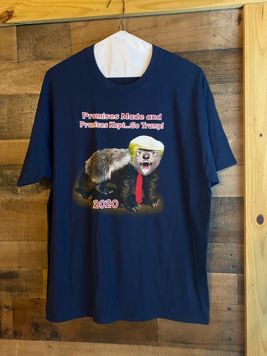 Donald Trump T-Shirt Mens XL Promises Made Kept Go 2020 Honey