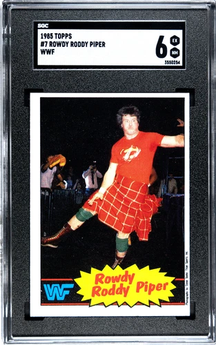 1985 TOPPS #7 ROWDY RODDY PIPER WWF SGC 6 3550254