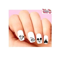 Waterslide Nail Decals Set of 20 - Disney Vacation, Castle, Minnie & Mickey 