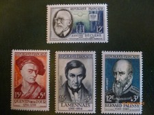 TIMBRE FRANCE 1957 NEUF YT  1096/1109/1110/1111