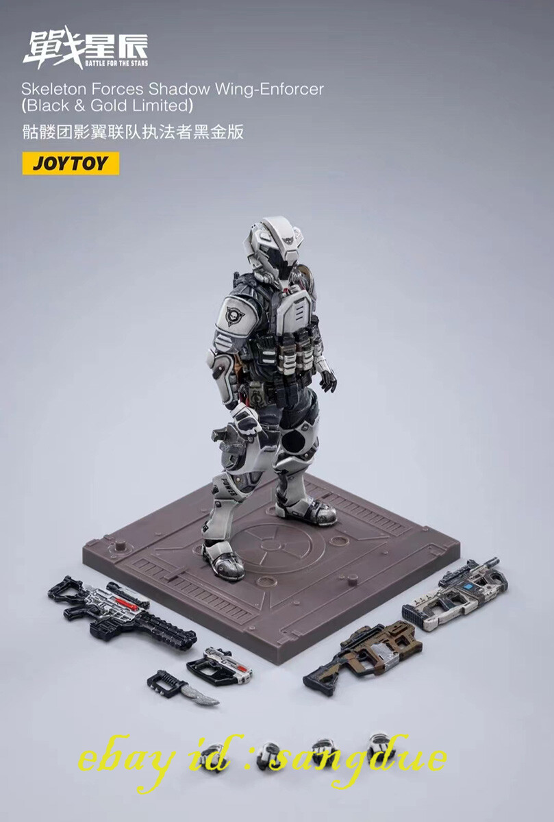 新品未開封 JOYTOY ウォーハンマー 金鎧 全3体セット ホワイトファルコン JOYTOY 1/18 Skeleton Forces Shadow Wing-Enforcer (Black & Gold