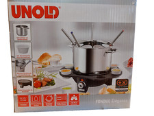 Unold48645 Fondue Elegance Edelstahl + Keramiktopf f. Käse-/Schokofondue neu/OVP