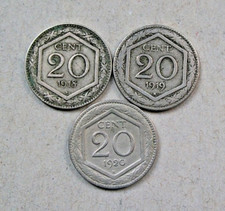 1918 + 1919 + 1920  20 centesimi ESAGONO  Vittorio Emanuele III