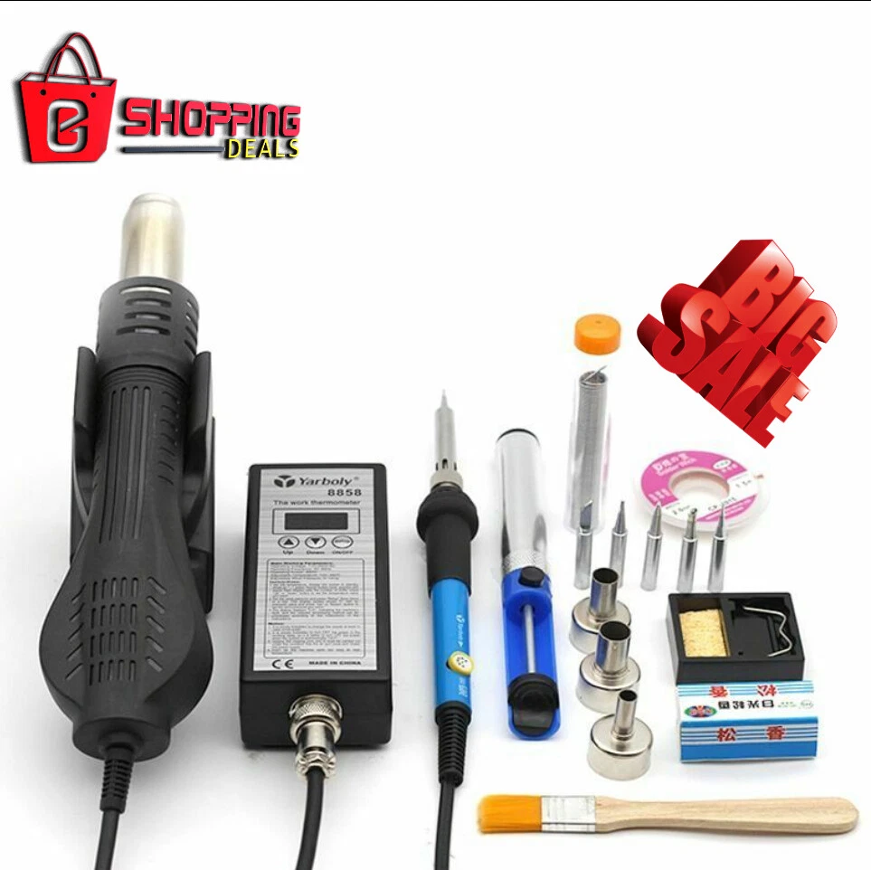 Portable Soldering Station Hot Air Gun Heat Handle Blower 8858