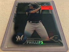 2016 Bowman Chrome Baseball Brett Phillips Milwaukee Brewers Refractor #BDC-175