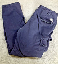 TYNDALE FR Mens Utility K215T CAT 2 Navy Blue Cargo Pants SZ 40W X 32L