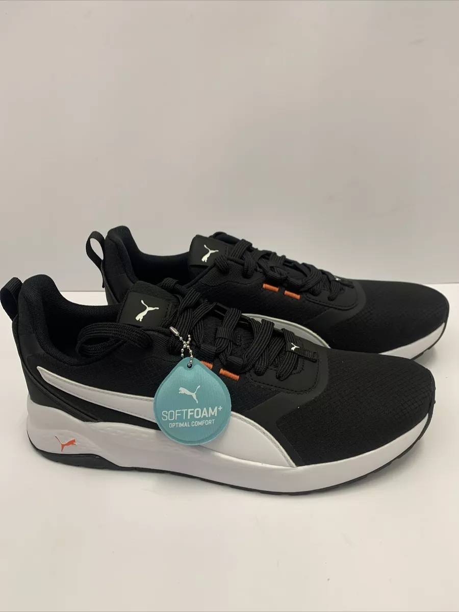 Puma mens Anzarun FS RP Running trainers UK Size 10 Black gray Violet Carrot