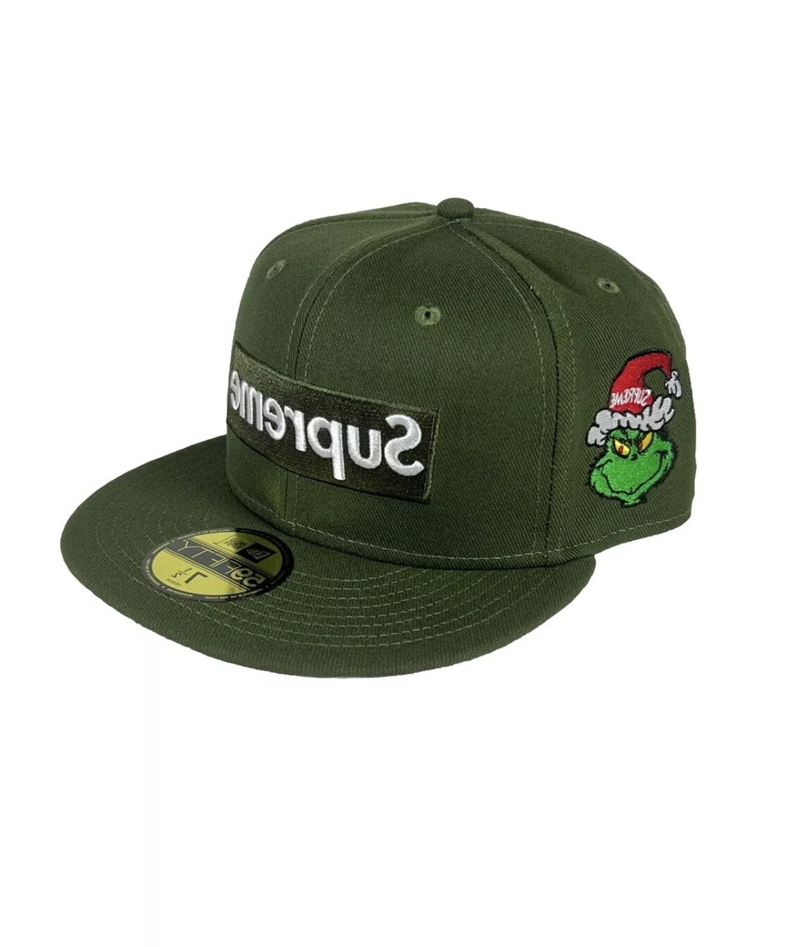 Size 7 1/2 - Supreme FW24 Grinch Box Logo New Era Fitted Cap (Green)