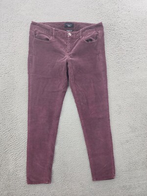 American Eagle Pants Womens 15 Red Corduroy Skinny Super Stretch Dark Wash  32X28