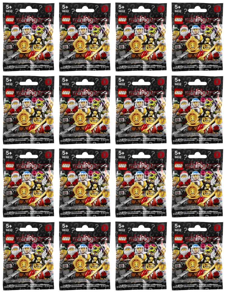 Complete Set of (16) Lego Series 8 Collectible Minifigures 8831 New Sealed 2012 - Image 2 of 4