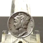 CIRCULATED,F-VF IN GRADE, 1942P USA SILVER MERCURY DIME(81824)
