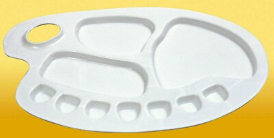 JAKAR - Artist Mixing Plastic Palette 10 Well & Thumb Hole - 33 x 22 cm - 6608
